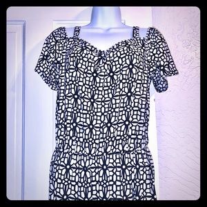 TECARA Black and White Design Jumpsuit